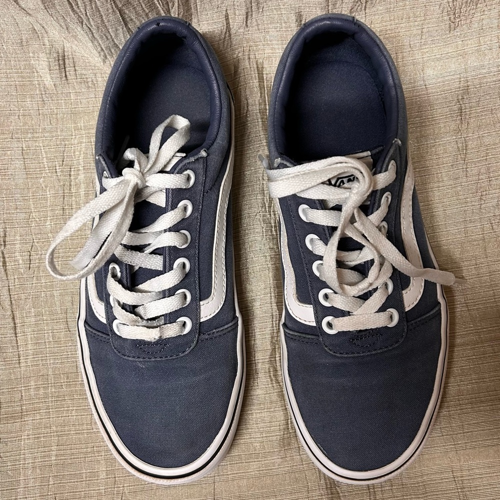 Vans Blue and White Old Skool Canvas Sneakers US SIZE 8.5 - Picture 8 of 8